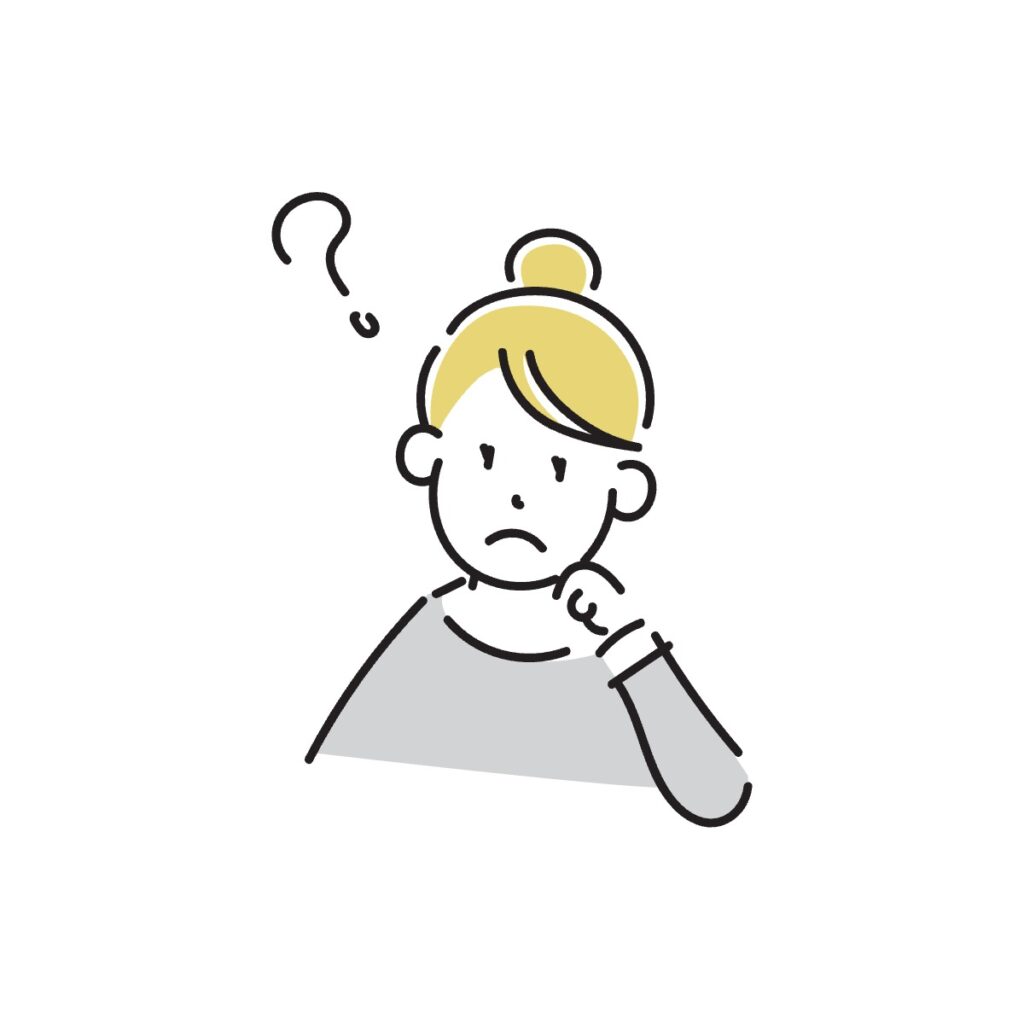 疑問を持つ女性